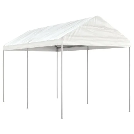 Cenador con techo polietileno blanco 4,46x2,28x2,69 m de vidaXL, Carpas y cenadores - Ref: Foro24-3155502, Precio: 146,23 €, ...