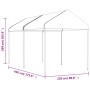Cenador con techo polietileno blanco 4,46x2,28x2,69 m de vidaXL, Carpas y cenadores - Ref: Foro24-3155502, Precio: 147,79 €, ...