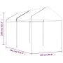 Cenador con techo polietileno blanco 4,46x2,28x2,69 m de vidaXL, Carpas y cenadores - Ref: Foro24-3155502, Precio: 146,23 €, ...