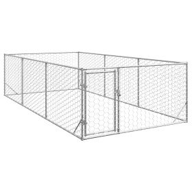 Caseta para perros de exterior con puerta 2x4x1 m de acero galvanizado en Casetas para perros | Comprar online en Foru.es