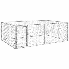 Caseta para perros de exterior con puerta 3x2x1 m de acero galvanizado en Casetas para perros | Comprar online en Foru.es
