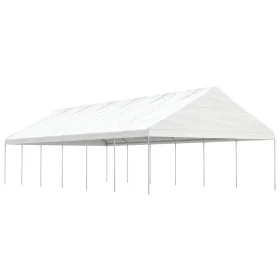 Gazebo with white polyethylene roof 13.38x5.88x3.75 m by vidaXL, Tents and gazebos - Ref: Foro24-3155522, Price: 755,23 €, Di...