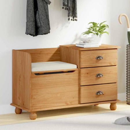 Banco de almacenamiento con cajón ASKIM Marrón 100 x 39 x 62 cm en Bancos para recibidores y almacenamiento | Comprar online en 