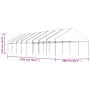 Cenador con techo polietileno blanco 17,84x5,88x3,75 m de vidaXL, Carpas y cenadores - Ref: Foro24-3155524, Precio: 971,70 €,...
