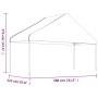 Cenador con techo polietileno blanco 17,84x5,88x3,75 m de vidaXL, Carpas y cenadores - Ref: Foro24-3155524, Precio: 971,70 €,...