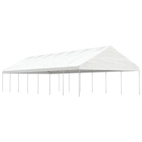 Cenador con techo polietileno blanco 15,61x5,88x3,75 m de vidaXL, Carpas y cenadores - Ref: Foro24-3155523, Precio: 856,10 €,...