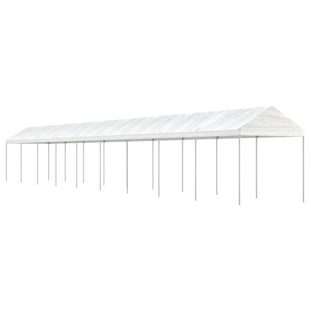 Cenador con techo polietileno blanco 20,07x2,28x2,69 m de vidaXL, Carpas y cenadores - Ref: Foro24-3155509, Precio: 614,49 €,...
