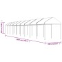 Cenador con techo polietileno blanco 20,07x2,28x2,69 m de vidaXL, Carpas y cenadores - Ref: Foro24-3155509, Precio: 614,49 €,...