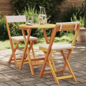 Conjunto de Comedor de Jardín con cojín 3 pcs Aceite Natural en Conjuntos de jardín | Comprar online en Foru.es