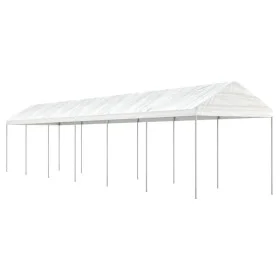 Cenador con techo polietileno blanco 13,38x2,28x2,69 m de vidaXL, Carpas y cenadores - Ref: Foro24-3155506, Precio: 387,43 €,...