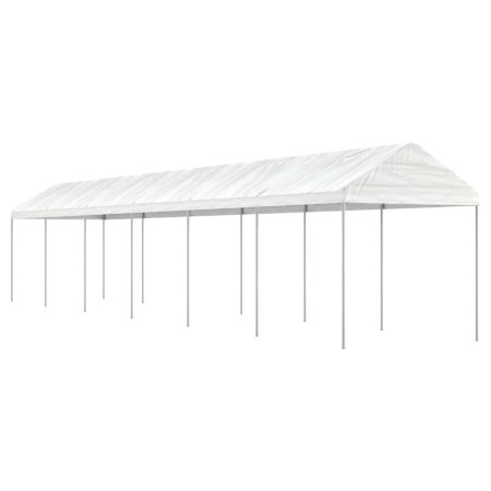 Cenador con techo polietileno blanco 13,38x2,28x2,69 m de vidaXL, Carpas y cenadores - Ref: Foro24-3155506, Precio: 392,54 €,...