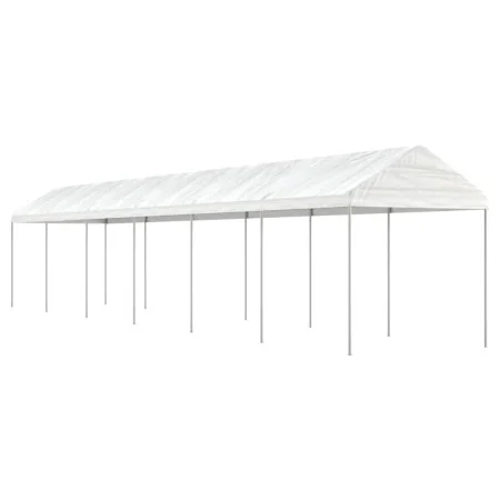 Cenador con techo polietileno blanco 13,38x2,28x2,69 m de vidaXL, Carpas y cenadores - Ref: Foro24-3155506, Precio: 387,43 €,...