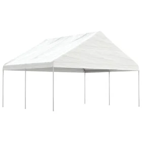 Pavillon mit weißem Polyethylendach 4,46 x 5,88 x 3,75 m von vidaXL, Zelte und Pavillons - Ref: Foro24-3155518, Preis: 285,80...