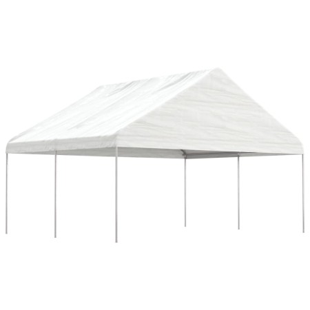 Cenador con techo polietileno blanco 4,46x5,88x3,75 m de vidaXL, Carpas y cenadores - Ref: Foro24-3155518, Precio: 291,14 €, ...