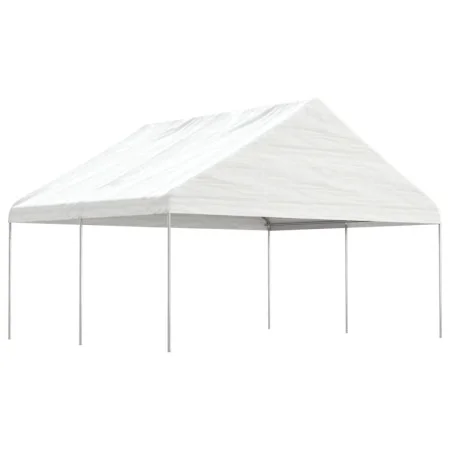 Cenador con techo polietileno blanco 4,46x5,88x3,75 m de vidaXL, Carpas y cenadores - Ref: Foro24-3155518, Precio: 285,80 €, ...
