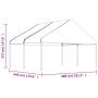 Cenador con techo polietileno blanco 4,46x5,88x3,75 m de vidaXL, Carpas y cenadores - Ref: Foro24-3155518, Precio: 291,14 €, ...