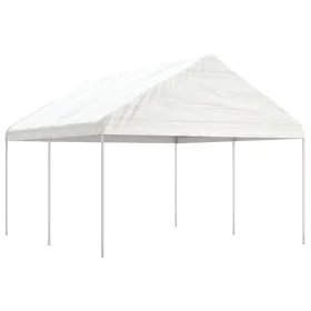 Cenador con techo polietileno blanco 4,46x4,08x3,22 m de vidaXL, Carpas y cenadores - Ref: Foro24-3155510, Precio: 200,01 €, ...