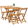 Conjunto bistro 5 pcs Aceite Natural Madera de Acacia Sólida en Conjuntos de jardín | Comprar online en Foru.es
