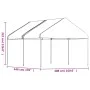 Cenador con techo polietileno blanco 4,46x4,08x3,22 m de vidaXL, Carpas y cenadores - Ref: Foro24-3155510, Precio: 200,01 €, ...