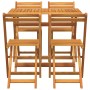 Conjunto bistro 5 pcs Aceite Natural Madera de Acacia Sólida en Conjuntos de jardín | Comprar online en Foru.es