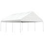 Cenador con techo polietileno blanco 6,69x5,88x3,75 m de vidaXL, Carpas y cenadores - Ref: Foro24-3155519, Precio: 402,93 €, ...
