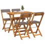 Conjunto bistro 5 pcs Aceite Natural Madera de Acacia Sólida en Conjuntos de jardín | Comprar online en Foru.es