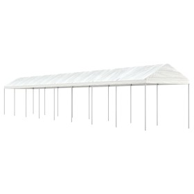 Cenador con techo polietileno blanco 17,84x2,28x2,69 m de vidaXL, Carpas y cenadores - Ref: Foro24-3155508, Precio: 514,71 €,...