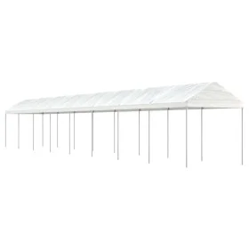 Cenador con techo polietileno blanco 17,84x2,28x2,69 m de vidaXL, Carpas y cenadores - Ref: Foro24-3155508, Precio: 508,38 €,...