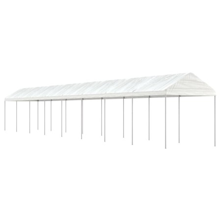 Cenador con techo polietileno blanco 17,84x2,28x2,69 m de vidaXL, Carpas y cenadores - Ref: Foro24-3155508, Precio: 514,71 €,...