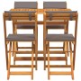 Conjunto bistro 5 pcs Aceite Natural Madera de Acacia Sólida en Conjuntos de jardín | Comprar online en Foru.es