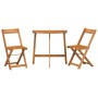 Conjunto bistro 3 pcs Aceite Natural Madera de Acacia Sólida en Conjuntos de jardín | Comprar online en Foru.es