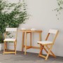 Conjunto bistro 3 pcs Aceite Natural Madera de Acacia Sólida en Conjuntos de jardín | Comprar online en Foru.es