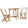 Conjunto bistro 3 pcs Aceite Natural Madera de Acacia Sólida en Conjuntos de jardín | Comprar online en Foru.es
