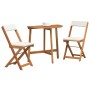 Conjunto bistro 3 pcs Aceite Natural Madera de Acacia Sólida en Conjuntos de jardín | Comprar online en Foru.es