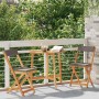 Conjunto bistro 3 pcs Aceite Natural Madera de Acacia Sólida en Conjuntos de jardín | Comprar online en Foru.es