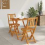 Conjunto bistro 3 pcs Aceite Natural Madera de Acacia Sólida en Conjuntos de jardín | Comprar online en Foru.es