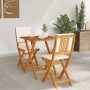 Conjunto bistro 3 pcs Aceite Natural Madera de Acacia Sólida en Conjuntos de jardín | Comprar online en Foru.es