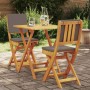 Conjunto bistro 3 pcs Aceite Natural Madera de Acacia Sólida en Conjuntos de jardín | Comprar online en Foru.es