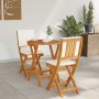 Conjunto bistro 3 pcs Aceite Natural Madera de Acacia Sólida en Conjuntos de jardín | Comprar online en Foru.es