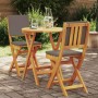 Conjunto bistro 3 pcs Aceite Natural Madera de Acacia Sólida en Conjuntos de jardín | Comprar online en Foru.es