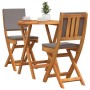 Conjunto bistro 3 pcs Aceite Natural Madera de Acacia Sólida en Conjuntos de jardín | Comprar online en Foru.es