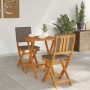 Conjunto bistro 3 pcs Aceite Natural Madera de Acacia Sólida en Conjuntos de jardín | Comprar online en Foru.es