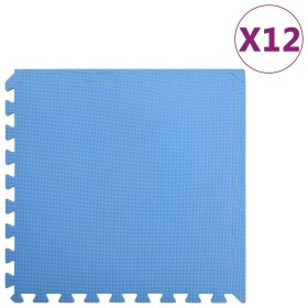 Alfombrillas de goma EVA azul 12 uds 4,32 ㎡ de vidaXL, Esteras para equipos de gimnasia - Ref: Foro24-92465, Precio: 75,84 €,...
