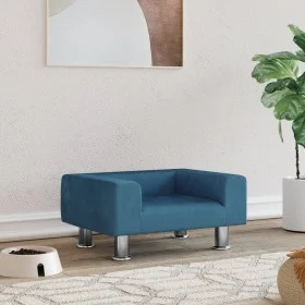 Cama para perros de terciopelo azul 50x40x26,5 cm de vidaXL, Camas para perros - Ref: Foro24-171925, Precio: 63,95 €, Descuen...