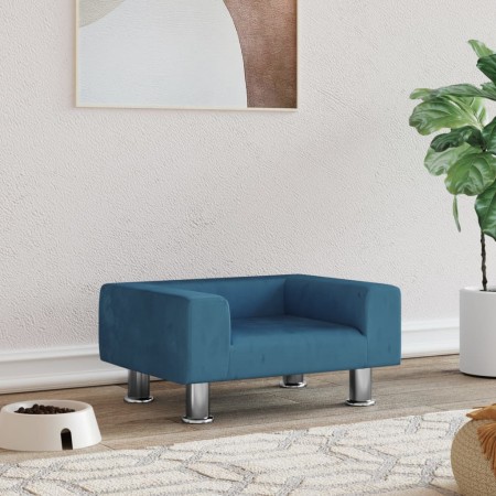 Cama para perros de terciopelo azul 50x40x26,5 cm de vidaXL, Camas para perros - Ref: Foro24-171925, Precio: 65,22 €, Descuen...