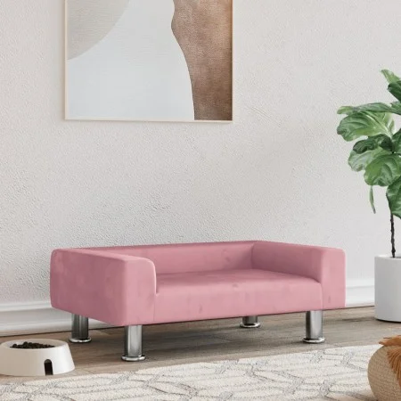 Cama para perros de terciopelo rosa 70x45x26,5 cm de vidaXL, Camas para perros - Ref: Foro24-171921, Precio: 63,54 €, Descuen...