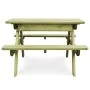 Mesa de pícnic y bancos niños madera pino impregnada 90x90x58cm de vidaXL, Mesas de jardín - Ref: Foro24-45148, Precio: 139,3...