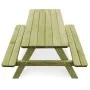 Mesa de pícnic y bancos niños madera pino impregnada 90x90x58cm de vidaXL, Mesas de jardín - Ref: Foro24-45148, Precio: 139,3...