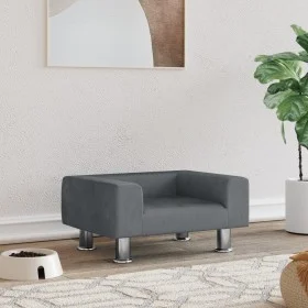 Cama para perros de terciopelo gris oscuro 50x40x26,5 cm de vidaXL, Camas para perros - Ref: Foro24-171927, Precio: 53,26 €, ...