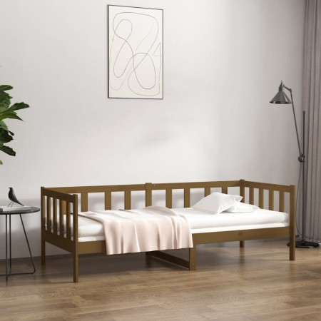 Sofá cama de madera maciza de pino marrón miel 80x200 cm de vidaXL, Camas y somieres - Ref: Foro24-814687, Precio: 115,99 €, ...